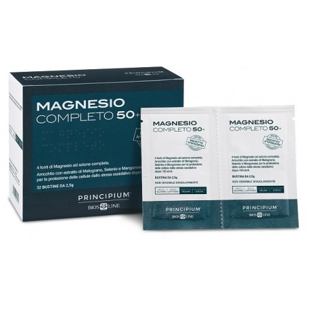 Principium Magnesio Completo 50+ 32 Bustine Integratore con Antiossidanti
