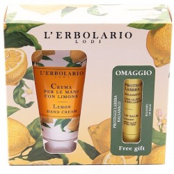 L'Erbolario Idea Regalo Crema Mani al Limone 75 ml + Balsamo Proteggi Labbra