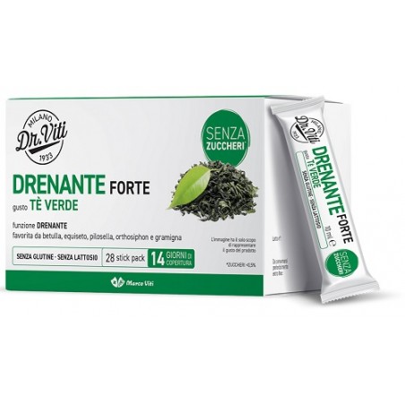 Marco Viti Dr Viti Drenante Forte Te Verde 28 Stick Pack Senza Zuccheri