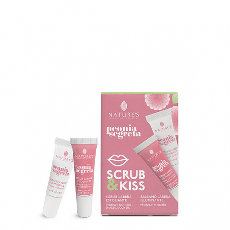 Nature's Peonia Segreta Scrub & Kiss Cofanetto Regalo con Scrub e Balsamo Labbra Nature's Peonia Segreta Scrub & Kiss Cofanetto Regalo con Scrub e Balsamo Labbra