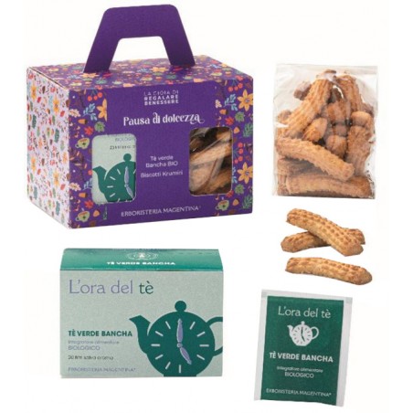Kit Pausa di Dolcezza Te' Bancha 20 Filtri e Biscotti 150 g Erboristeria Magentina Kit Pausa di Dolcezza Te' Bancha 20 Filtri e Biscotti 150 g Erboristeria Magentina