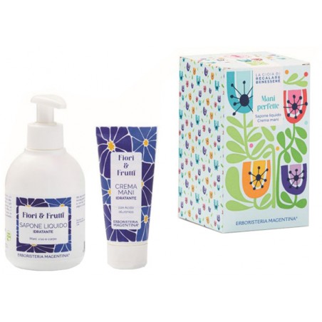 Erboristeria Magentina Kit Mani Perfette con Sapone Mani 200 ml e Crema Mani 50 ml Fiori e Frutti Erboristeria Magentina Kit Mani Perfette con Sapone Mani 200 ml e Crema Mani 50 ml Fiori e Frutti