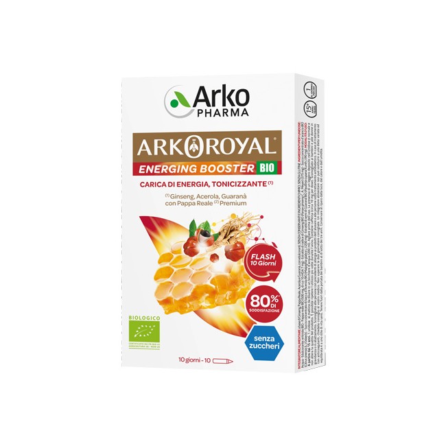 Arkopharma Arkoroyal Energing Booster Bio 10 Flaconcini Da 15 Ml