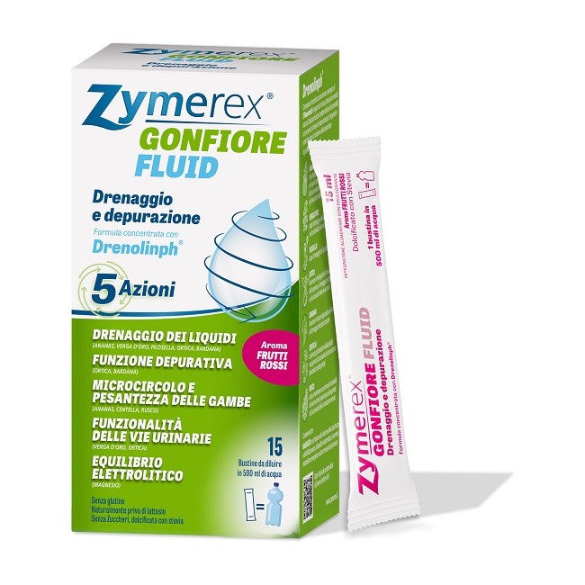 Wilco Farma Zymerex Gonfiore Fluid Frutti Rossi 15 Bustine