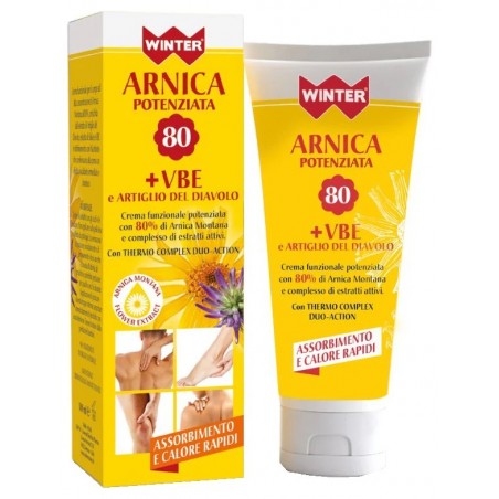 Winter Arnica Potenziata 80% con VBE e Artiglio del Diavolo 100 ml Effetto Riscaldante Winter Arnica Potenziata 80% con VBE e Artiglio del Diavolo 100 ml Effetto Riscaldante