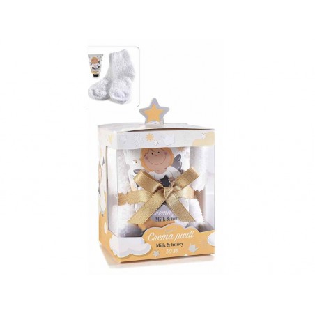 Idea Regalo con Morbidi Calzini e Crema Piedi Latte e Miele 50 ml