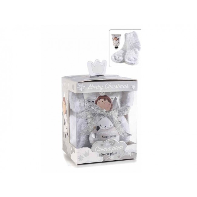 Idea Regalo con Morbidi Calzini e Crema Piedi Zucchero Filato 50 ml