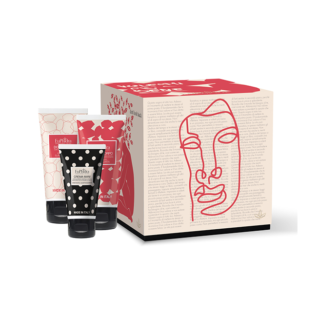 Euphidra Volermi Piu' Bene Cofanetto Regalo con Doccia Gel 100 ml + Crema Corpo 100 ml + Crema Mani 50 ml Novità 2025