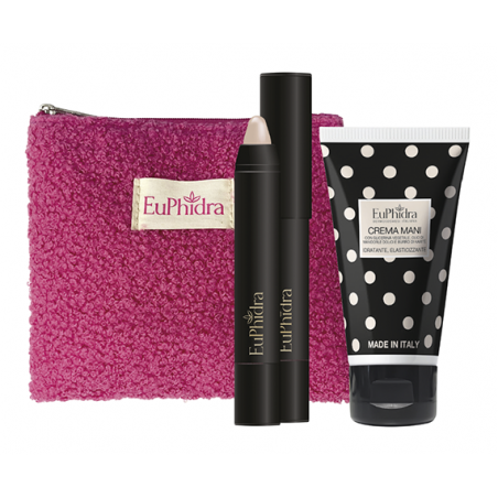 Euphidra Volare Oh Oh Cofanetto Regalo 2025 con Crema Mani 50 ml + Lip Balm + Beauty Pochette - Dettaglio Prodotti