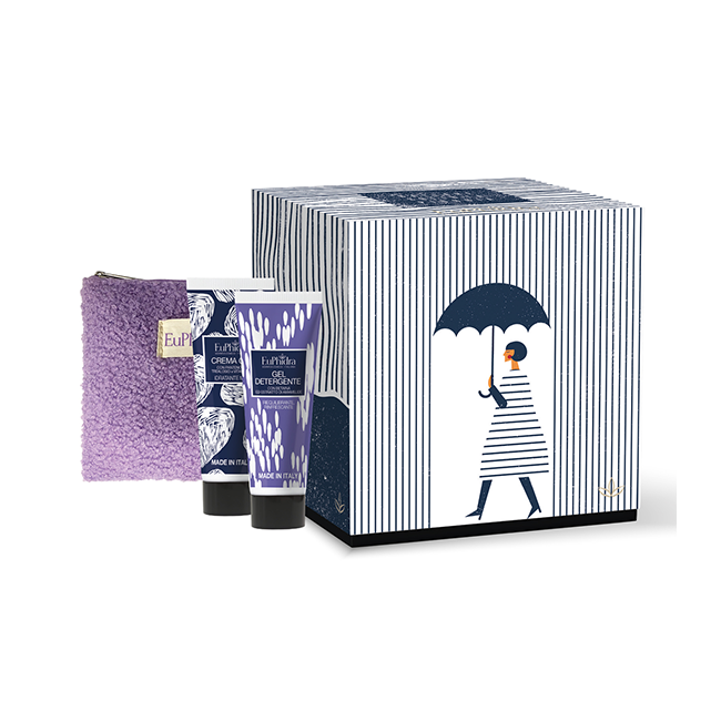 Euphidra Ballare Sotto La Pioggia Cofanetto Regalo Viso con Gel Detergente 100 ml + Crema Gel Matt 30 ml + Pochette