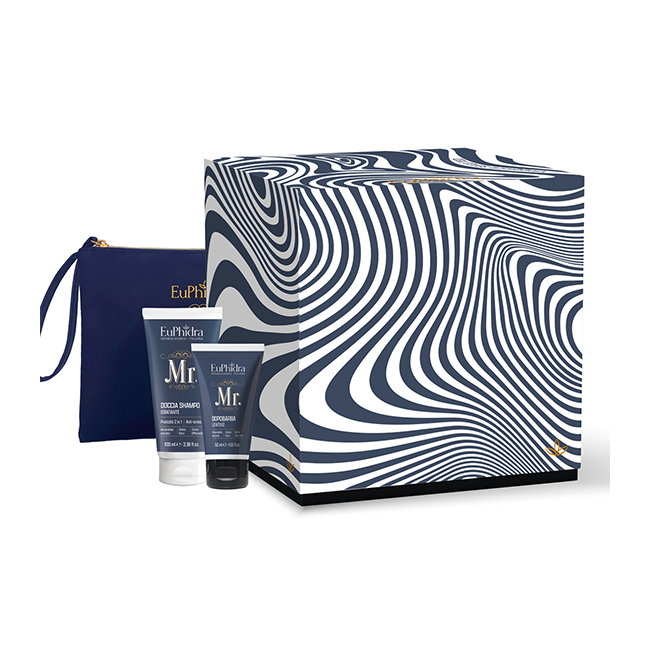 Euphidra Viaggiare Senza Meta Cofanetto Regalo Uomo con Doccia Shampoo 100 ml + Dopo Barba 30 ml + Pochette