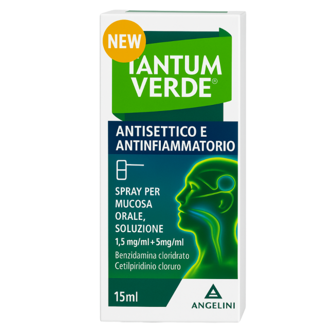 Tantum Verde Antisettico e Antinfiammatorio Spray Orale 15 ml Antinfiammatorio e Analegesico