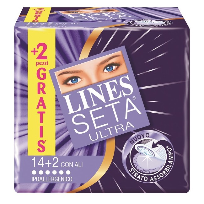 Fater Assorbente Lines Seta Ultra Con Ali 16 Pezzi