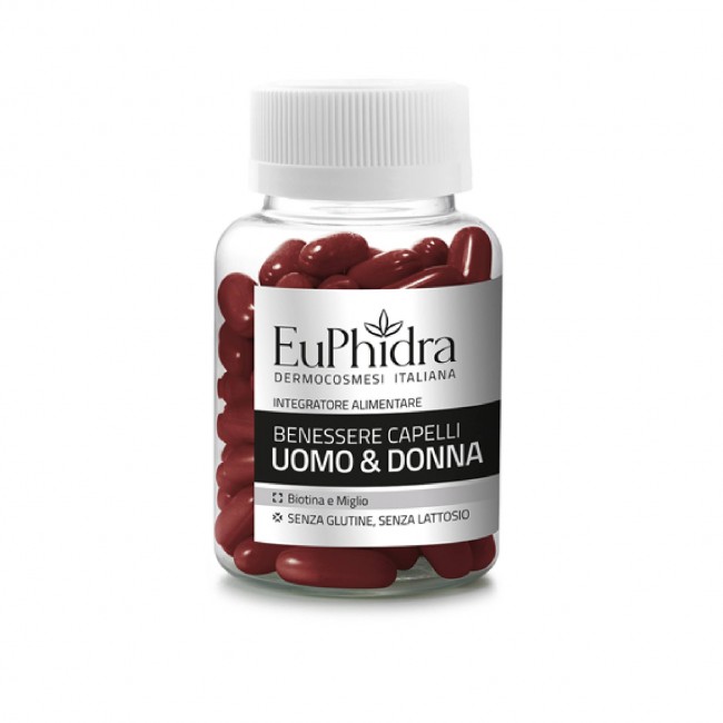 Abbinata Benessere Capelli Uomo & Donna 2 Confezioni da 60 Capsule Euphidra Abbinata Benessere Capelli Uomo & Donna 2 Confezioni da 60 Capsule Euphidra