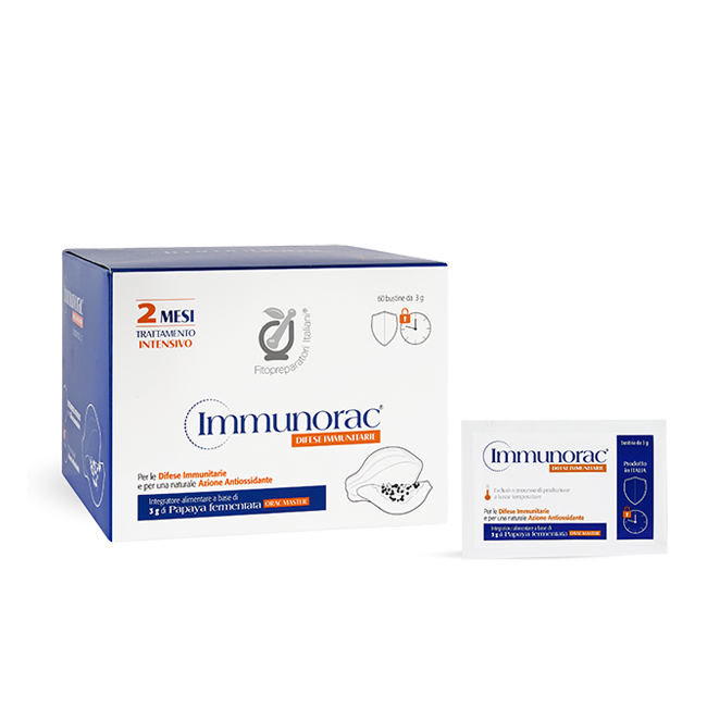 Immunorac Integratore di Papaya Fermentata 60 Bustine - Biodue Fitopreparatori