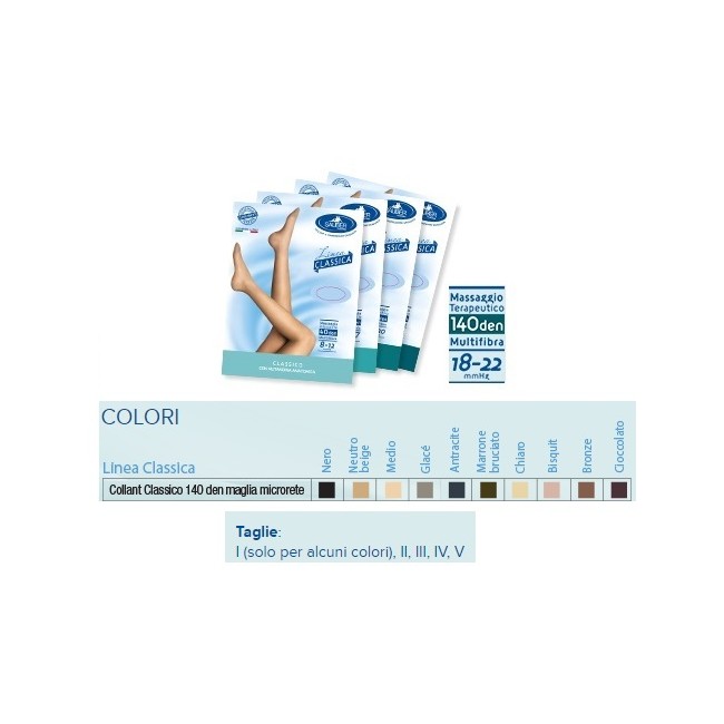 Italsilva Commerciale Sauber Collant 140 Denari Maglia Microrete Nero 5 Linea Classica
