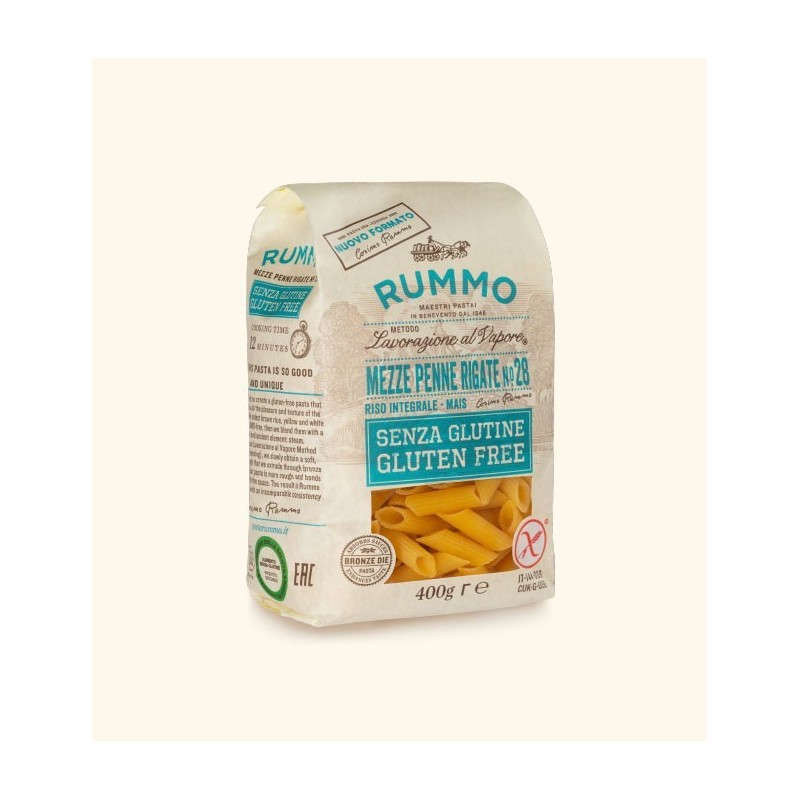 Rummo Mezze Penne Rigate N28 Riso Integrale E Mais 400 G