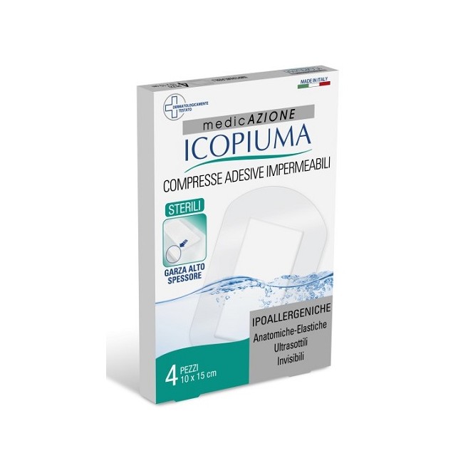 Desa Pharma Icopiuma Garza Compressa Medicata Postoperatoria 10x15 Cm 4 Pezzi