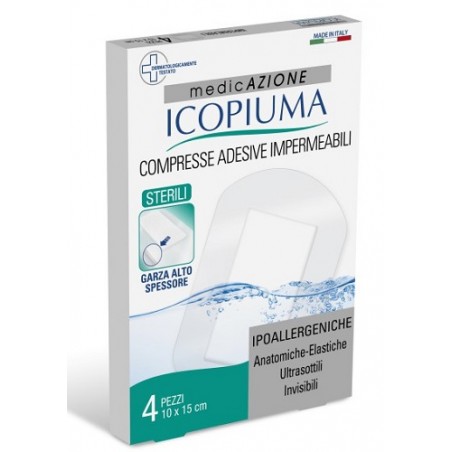 Desa Pharma Icopiuma Garza Compressa Medicata Postoperatoria 10x15 Cm 4 Pezzi