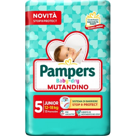 Fater Pampers Baby Dry Pannolino Mutandina Junior Small Pack 13 Pezzi