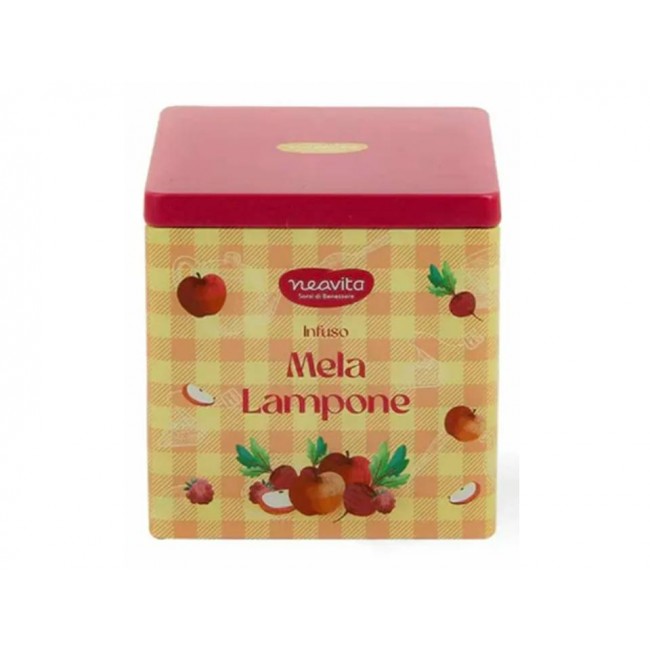 Neavita Infuso Mela e Lampone Bio In Square Tin Happy Fruits Giallo