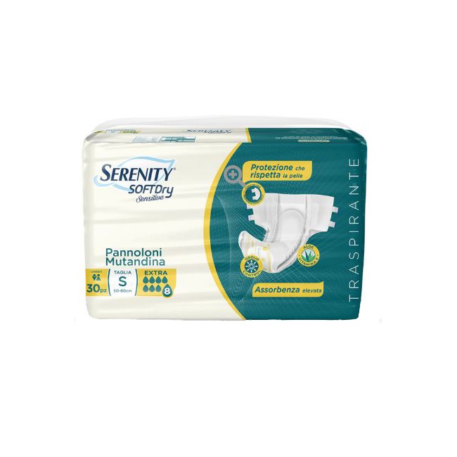 Serenity Pannolone Mutandina Sd Sensitive Extra Taglia S 30 Pezzi