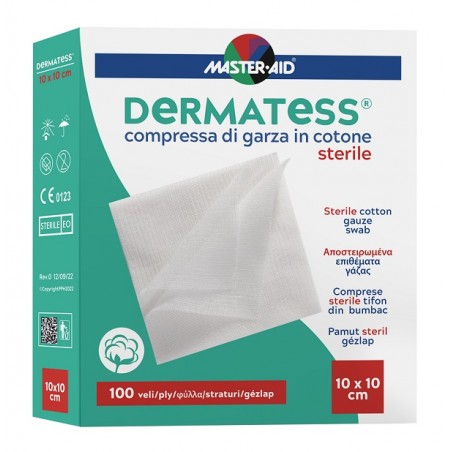Pietrasanta Pharma Garza Compressa Master-aid Dermatess Cotone 10x10cm 100 Pezzi