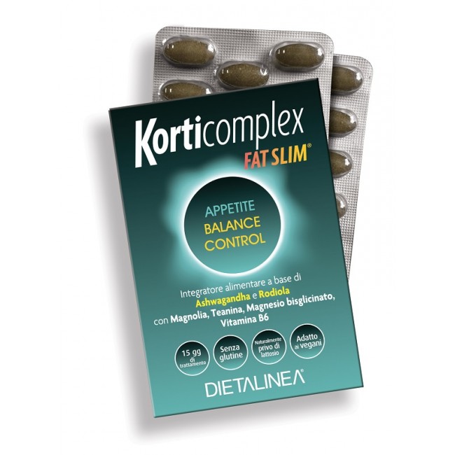 Dietalinea Korticomplex Fat Slim Integratore per Fame Nervosa e Stress da Dieta 30 Compresse