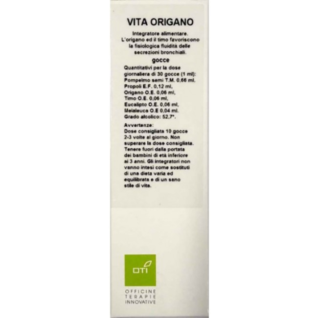 Oti Officine Terapie Innovative Vita Origano Gocce 30ml