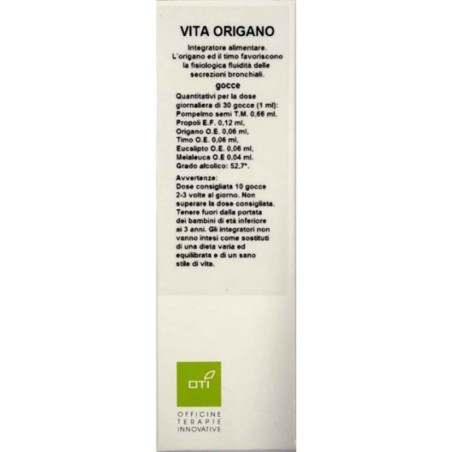 Oti Officine Terapie Innovative Vita Origano Gocce 30ml