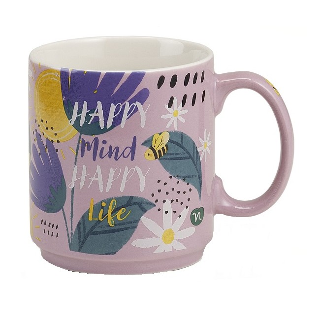 Neavita Positivitea Tazza Lilla Mug in Ceramica da 350 ml