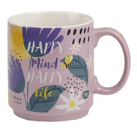 Neavita Positivitea Tazza Lilla Mug in Ceramica da 350 ml