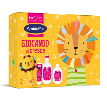 Zeta Farmaceutici Euphidra Amidomio Cofanetto Giocando Si Cresce 2026 Crema Protettiva 50 Ml + Baby Shampoo 200 Ml + Dermo Clean