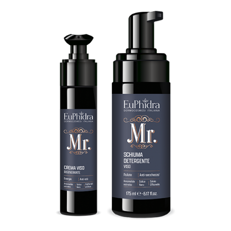 Zeta Farmaceutici Euphidra Cofanetto Mr Viso Schiuma Detergente Viso 175 Ml + Crema Viso Rigenerante 50 Ml