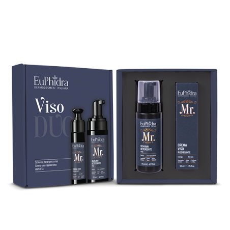 Zeta Farmaceutici Euphidra Cofanetto Mr Viso Schiuma Detergente Viso 175 Ml + Crema Viso Rigenerante 50 Ml