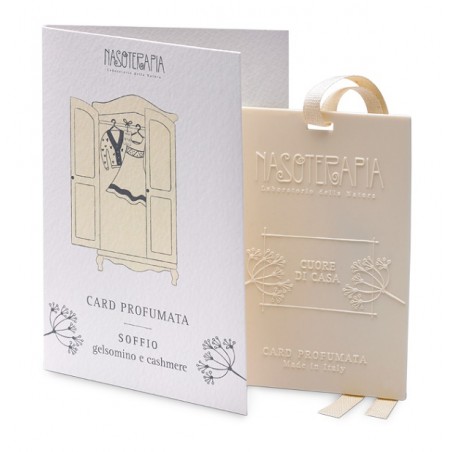 Cuore di Casa Soffio Card Profumata per Armadi e Cassetti Gelsomino e Cashmere 1 Pezzo Nasoterapia