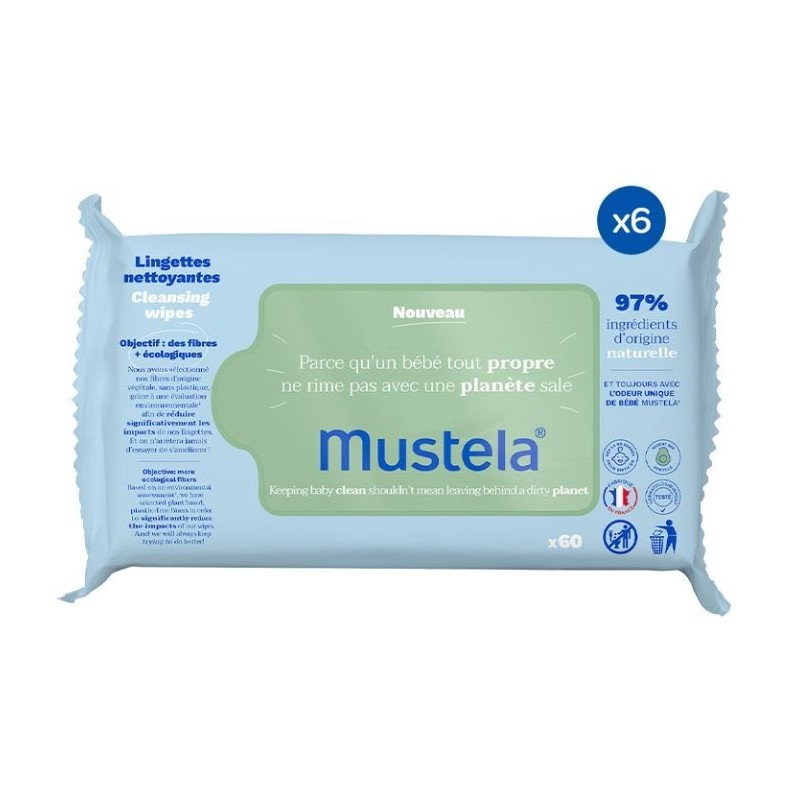 Lab. Expanscience Italia Mustela Salviette Detergenti 60 Pezzi