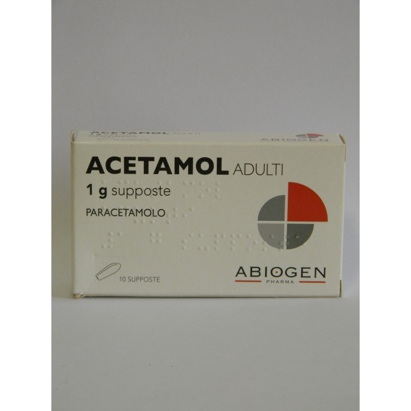 Abiogen Pharma Acetamol Adulti 1 G 10 Supposte