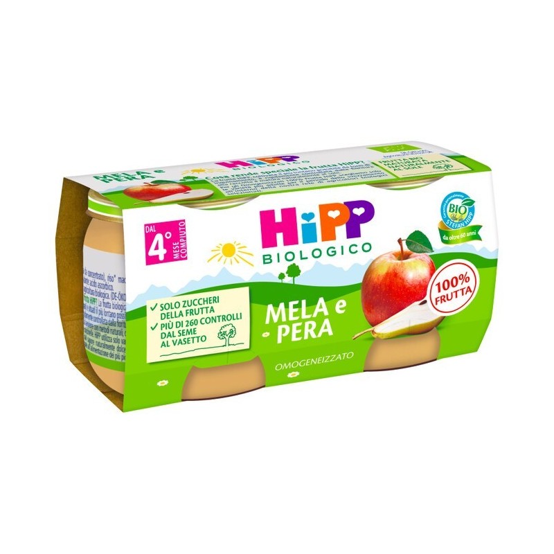Hipp Italia Hipp Omogeneizzato Mela/pera 2 X 80 G