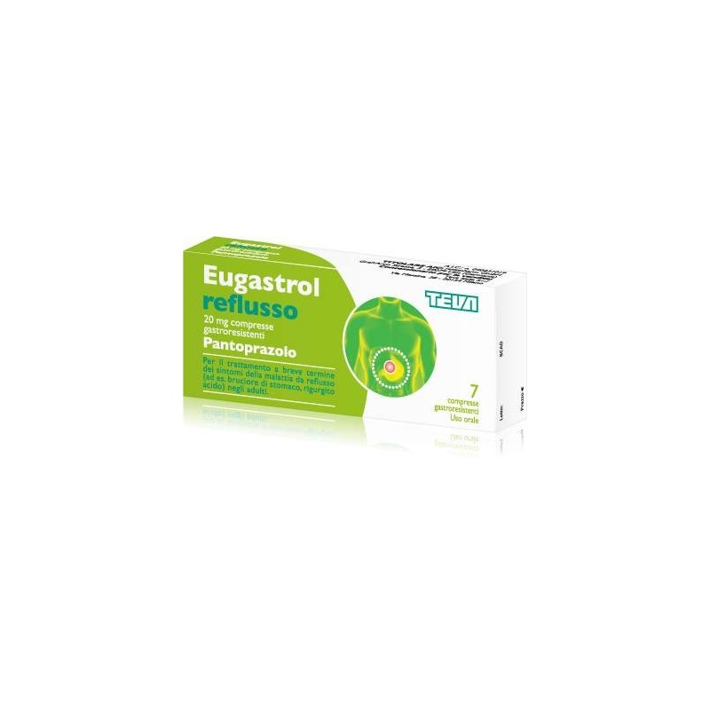 Eugastrol Reflusso 20 mg Pantoprazolo 7 Compresse Gastroresistenti