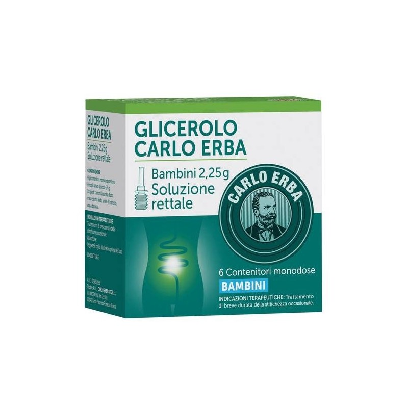 Carlo Erba Otc Glicerolo Carlo Erba Bambini 2,25 G Soluzione Rettale Glicerolo Carlo Erba Adulti 6,75 G Soluzione Rettale Glicer