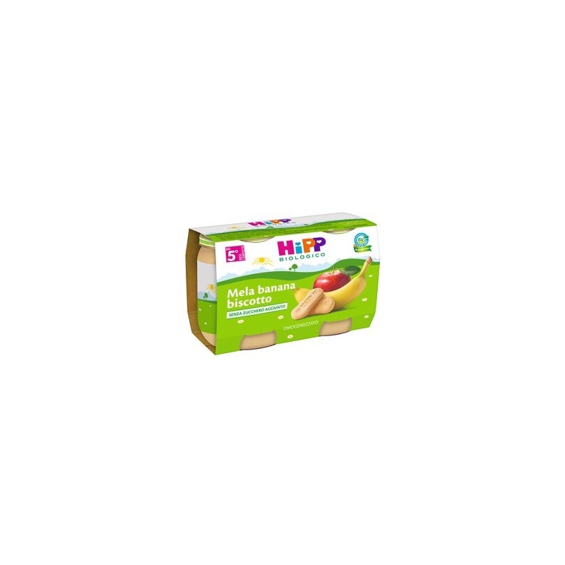 Hipp Italia Hipp Bio Omogeneizzato Mela Banana Biscotto 2x125 G