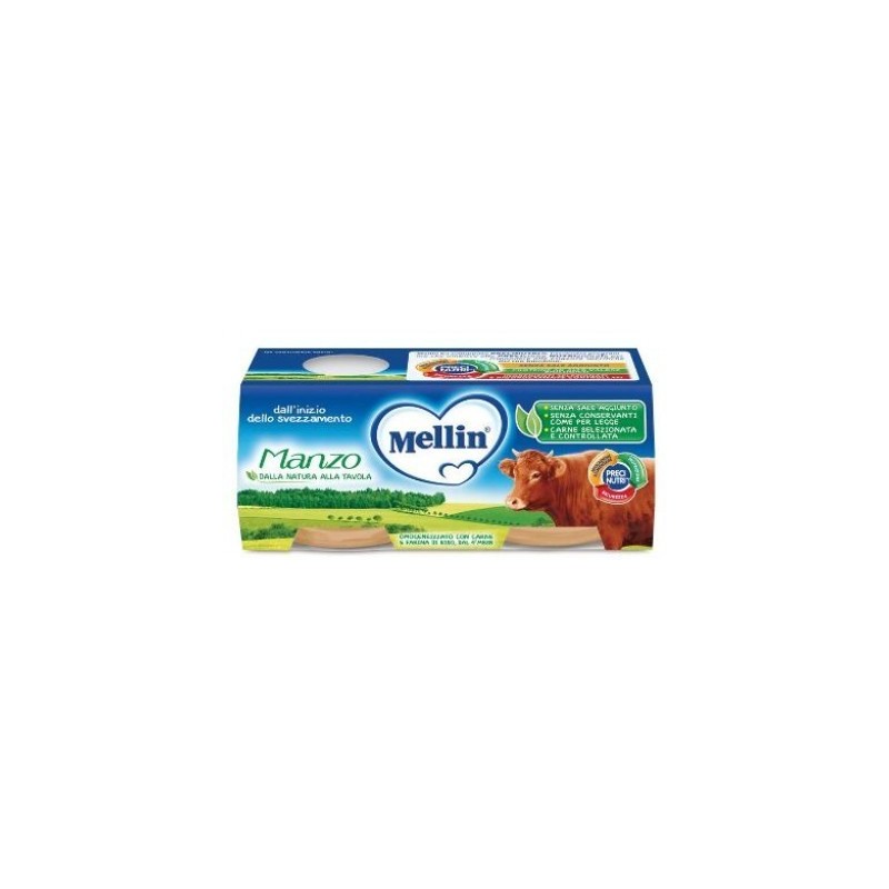 Danone Nutricia Soc. Ben. Mellin Omogeneizzato Manzo 2 X 80 G