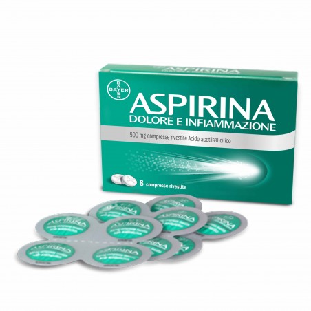 Aspirina Dolore e Infiammazione 500 mg 8 Compresse