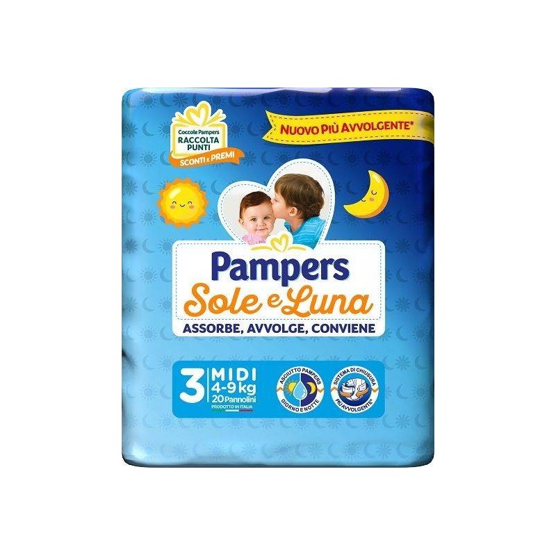 Fater Pampers Sole Luna Mididi 20 Pezzi