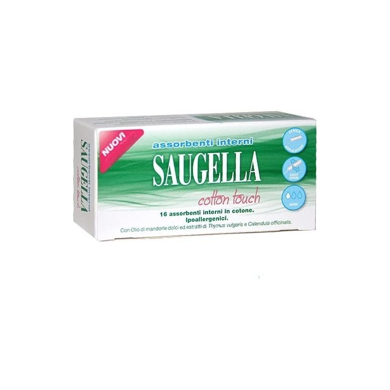 Meda Pharma Saugella Cotton Touch Assorbenti Interni Mini 16 Pezzi Taglio Prezzo