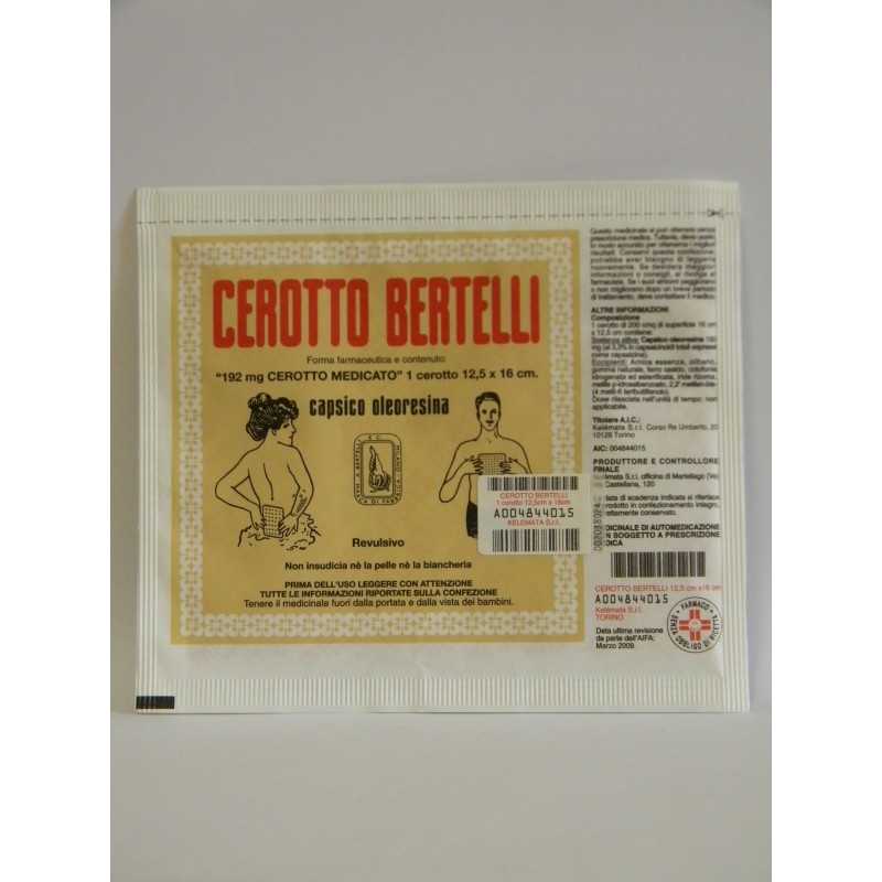 Kelemata Cerotto Bertelli 50,3 Mg Cerotto Medicato Capsico Oleoresina