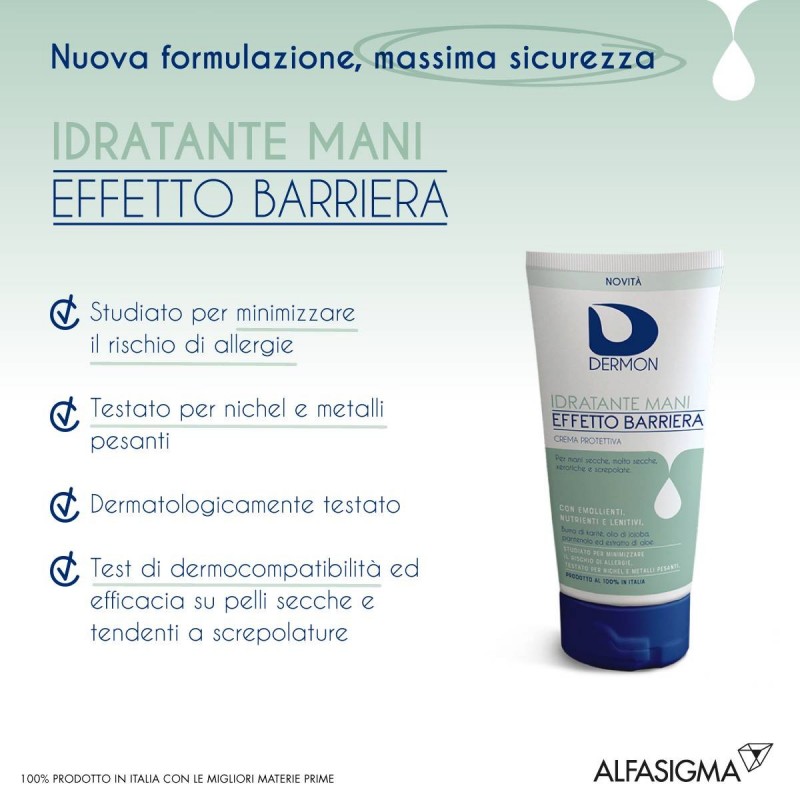 Alfasigma Dermon Idratante Mani Effetto Barriera Crema Protettiva 100 Ml