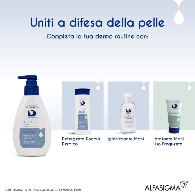 Alfasigma Dermon Detergente Mani Controllo Microbico 200 Ml