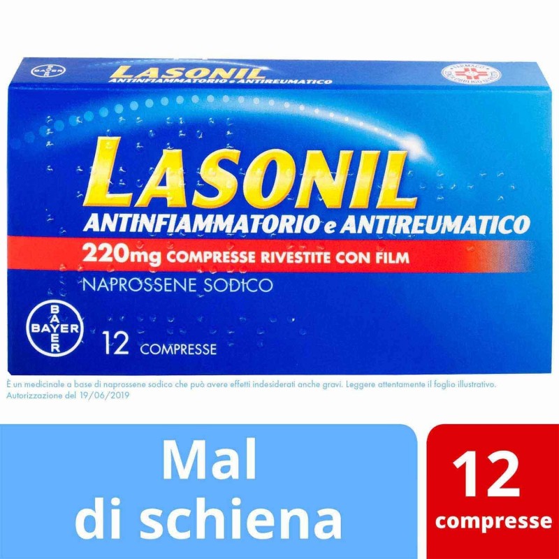 Bayer Lasonil Antinfiammatorio E Antireumatico 220 Mg Compresse Rivestite Con Film Naprossene Sodico